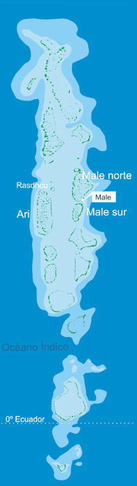 Mapa Maldivas